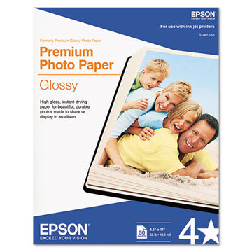 Epson® Premium Photo Paper, 10.4 Mil, 8.5 X 11, High-gloss Bright White, 25-pack freeshipping - TVN Wholesale